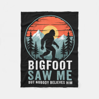 Bigfoot Zag Me Maar Niemand Gelooft Hem Humor Grap Fleece Deken