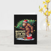 Bigfoot zag me, maar niemand gelooft hem met Kerst Kaart (Gele Bloem)