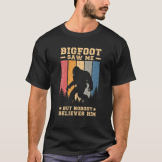 Bigfoot zag me maar niemand gelooft hem, Retro Dis T-shirt