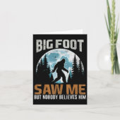 Bigfoot zag me sasquatch cadeaus voor vaders dag g kaart (Voorkant)