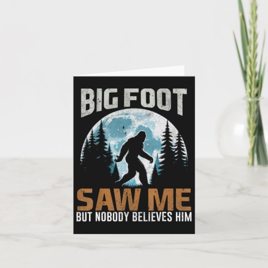 Bigfoot zag me sasquatch cadeaus voor vaders dag g kaart (Voorkant)