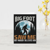 Bigfoot zag me sasquatch cadeaus voor vaders dag g kaart (Gele Bloem)