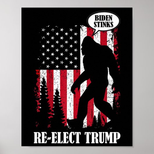 Bigfoot zegt dat Biden stinkt Poster (Voorkant)