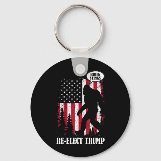 Bigfoot zegt dat Biden stinkt Sleutelhanger (Voorkant)
