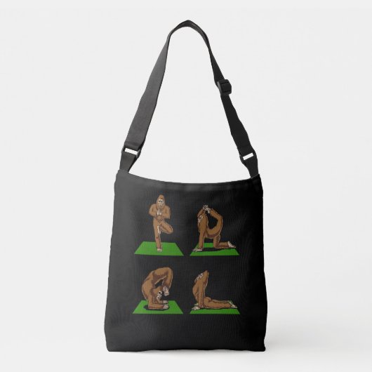 Bigfoot Zen Yoga Poses Funny Fantasy Crossbody Tas (Voorkant)