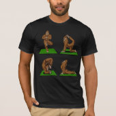 Bigfoot Zen Yoga Poses Funny Fantasy T-shirt (Voorkant)