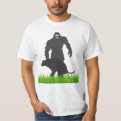 Bigfoot zijn hond uitlaten t-shirt (Voorkant)