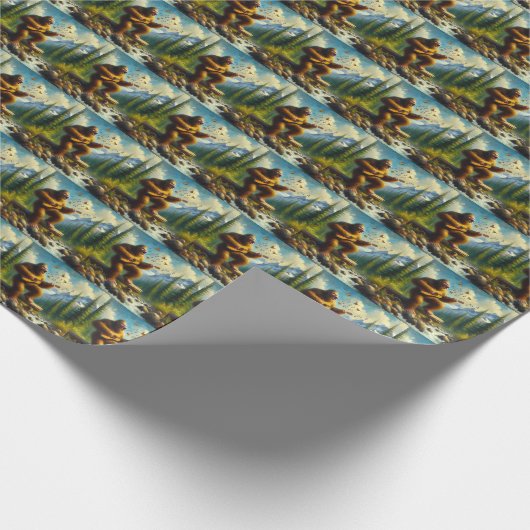 Bigfoot zingen cadeaupapier (Hoek)