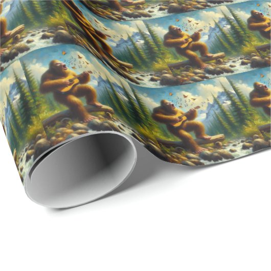 Bigfoot zingen cadeaupapier (Rol Hoek)