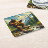 Bigfoot zingen kartonnen onderzetters (Schuin)