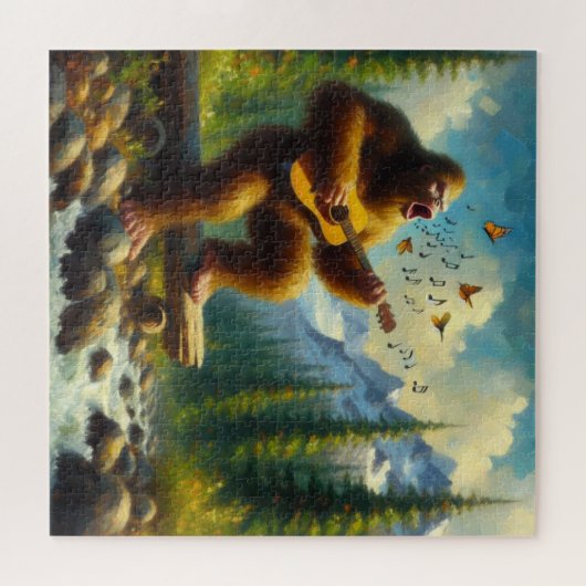 Bigfoot zingen legpuzzel (Horizontaal)
