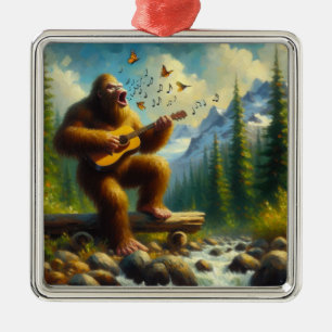 Bigfoot zingen metalen ornament