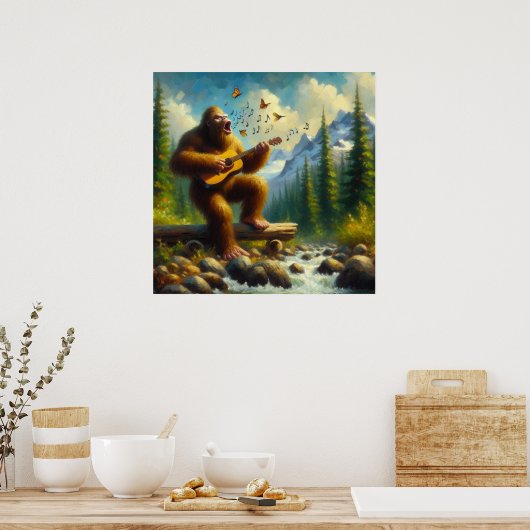 Bigfoot zingen poster (Keuken)