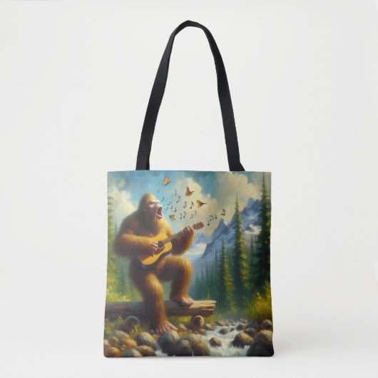 Bigfoot zingen tote bag (Voorkant)