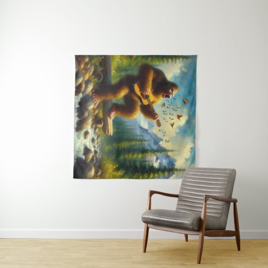 Bigfoot zingen wandkleed (In Situ (horizontaal))