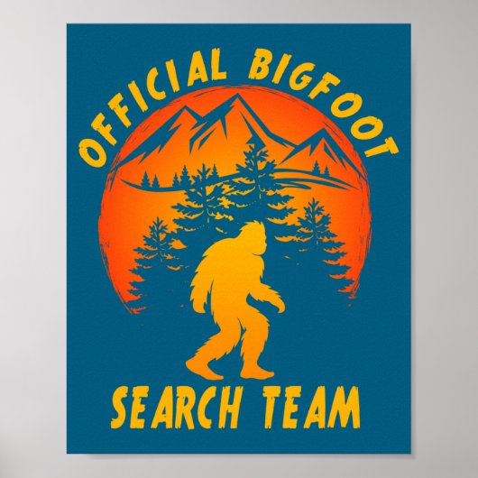Bigfoot-zoekteam Sasquatch Yeti Grappig Poster (Voorkant)