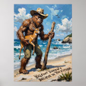 Bigfoot's Beach Haul: een hert en een stok Poster (Voorkant)