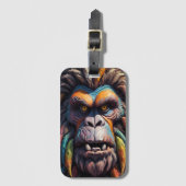 Bigfoot's kleurrijke blik bagagelabel (Voorkant (verticaal))