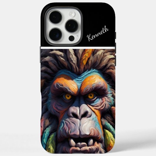 Bigfoot's kleurrijke blik Case-Mate iPhone case (Achterkant)