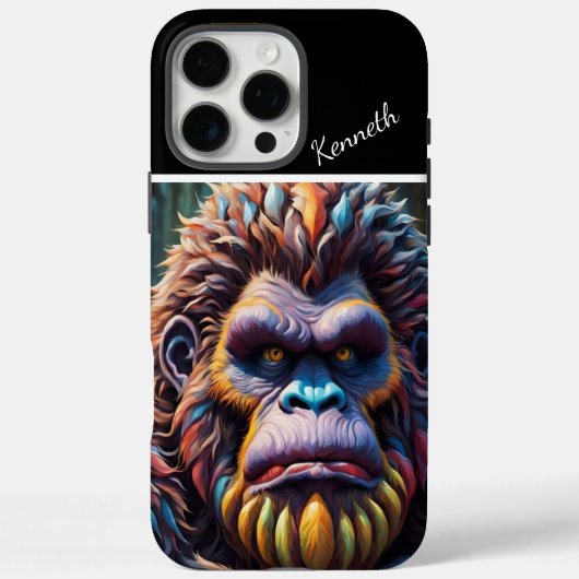 Bigfoot's kleurrijke blik Case-Mate iPhone case (Achterkant)