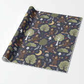 Bigfoot's Midnight Forest Adventure Cadeaupapier (Uitgerold)