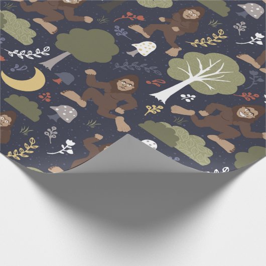Bigfoot's Midnight Forest Adventure Cadeaupapier (Hoek)