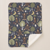 Bigfoot's Midnight Forest Adventure Sherpa Deken (Voorkant)