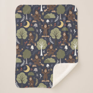 Bigfoot's Midnight Forest Adventure Sherpa Deken