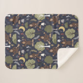 Bigfoot's Midnight Forest Adventure Sherpa Deken (Voorkant (horizontaal))