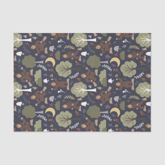 Bigfoot's Midnight Forest Adventure Tissuepapier (Voorkant)