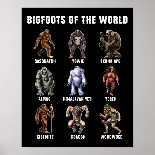 Bigfoots Of The World Poster (Voorkant)