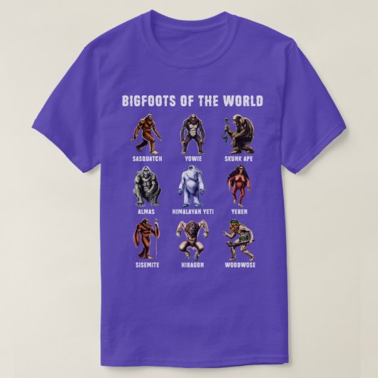 Bigfoots Of The World T-shirt (Design voorkant)
