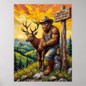 Bigfoot's Valley Serenade: een zachte aanraking Poster (Voorkant)