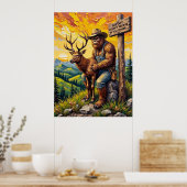 Bigfoot's Valley Serenade: een zachte aanraking Poster (Keuken)