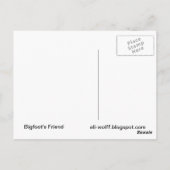 Bigfoot's vriend briefkaart (Achterkant)
