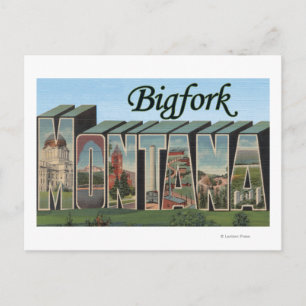 Bigfork, Montana - Grote letterscènes Briefkaart