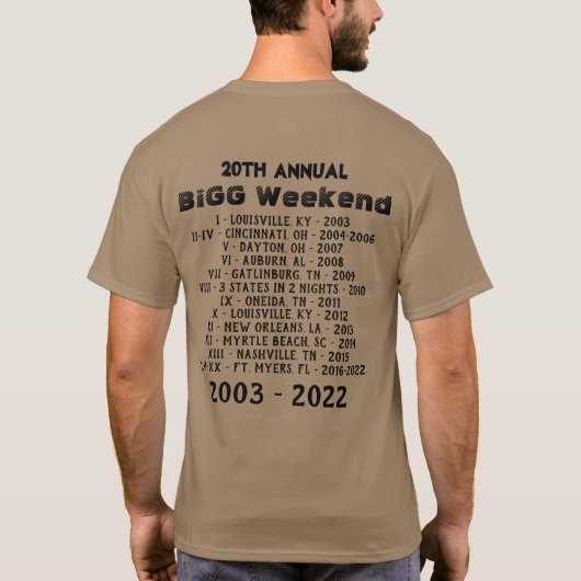 BiGG Weekend XX T-Shirt (Achterkant)