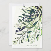 Biggen botanische Italiaanse groene olijfbijlen Kaart (Achterkant)