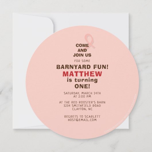 Biggen in de boerderij kaart (Achterkant)