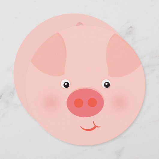 Biggen in de boerderij kaart (Voorkant / Achterkant)