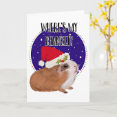 biggen in dekens cavia grappige grap kerst kaart (Gele Bloem)