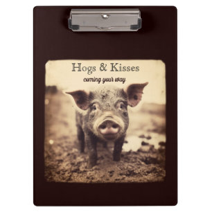Biggen & Kusjes Rustieke Boerderijhuis Biggetje Klembord