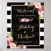 Biggen met boodschappen als boodschappenteken, gou poster (Voorkant)