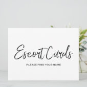 Biggen met "Escort cards" | Stijlvol papier Kaart (Staand voorkant)