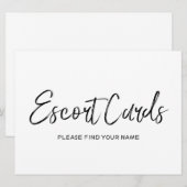 Biggen met "Escort cards" | Stijlvol papier Kaart (Voorkant / Achterkant)