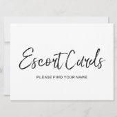 Biggen met "Escort cards" | Stijlvol papier Kaart (Voorkant)