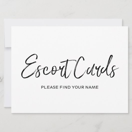Biggen met "Escort cards" | Stijlvol papier Kaart (Voorkant)
