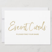 Biggen met "Escort cards" | Stijlvolle Golden Kaart (Voorkant)