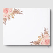 Biggen met roze spoelroos roos goud gastenboek (Achterkant)