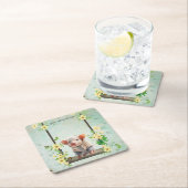 Biggen op een schommel kartonnen onderzetters (Insitu)